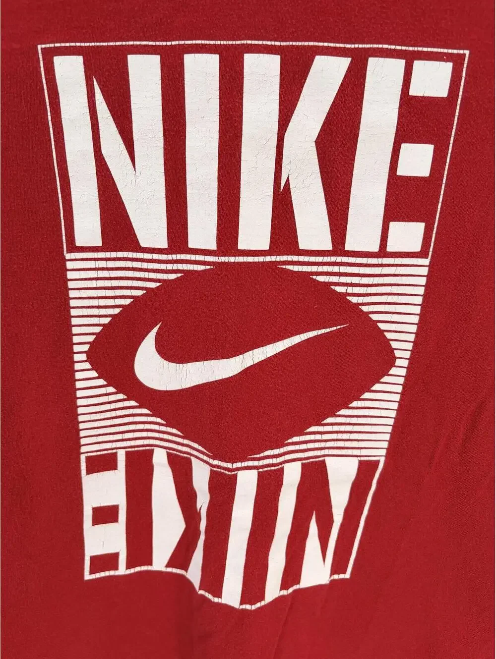 Nike Men's Red Athletic‎ Cut T-Shirt Size L Faded Casual
